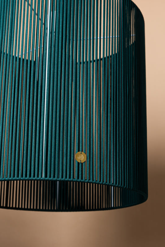 LUM01 — Paralume cilindrico 40 cm - verde scuro