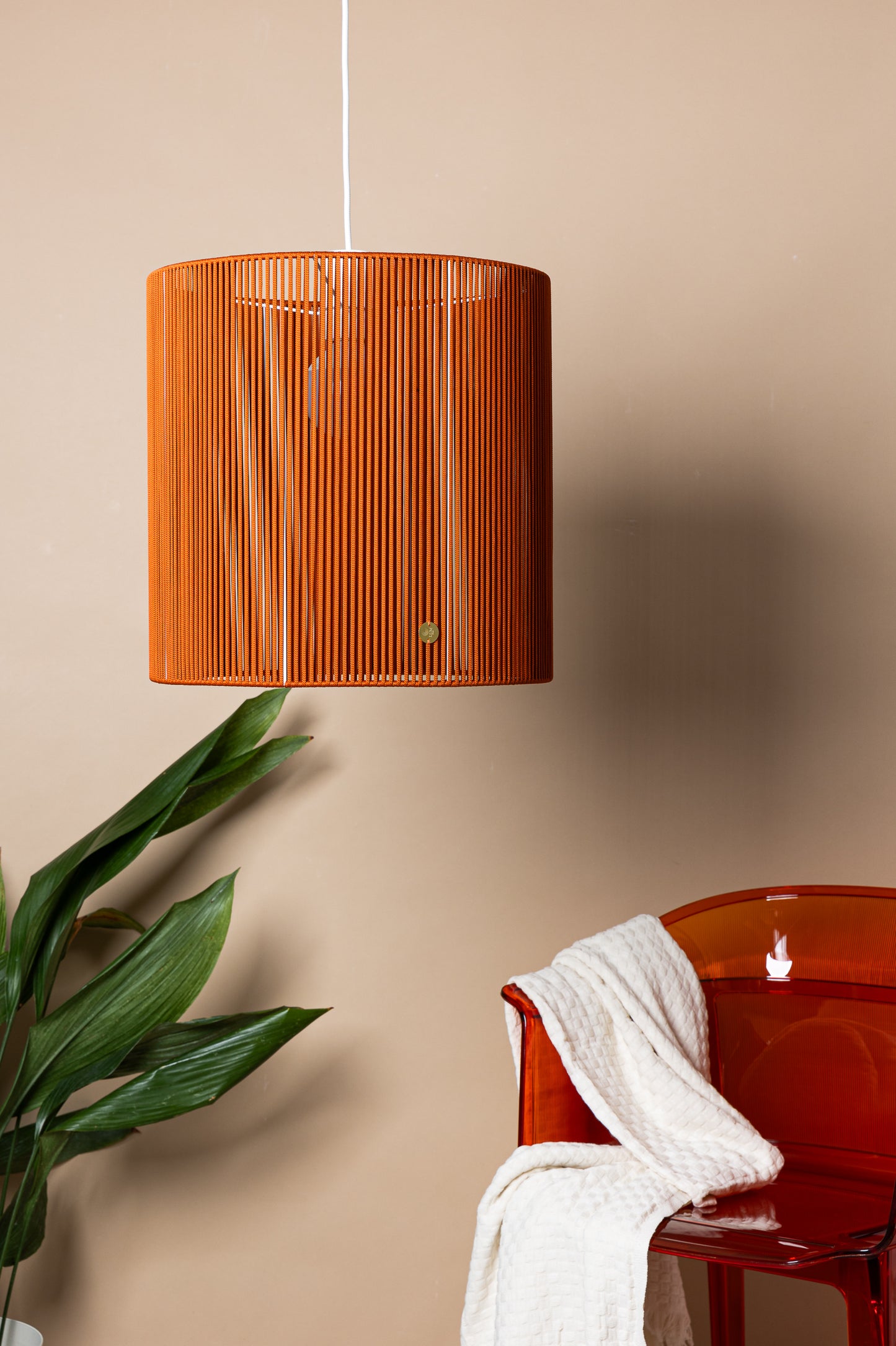 LUM01 — Paralume cilindrico 40 cm - terracotta
