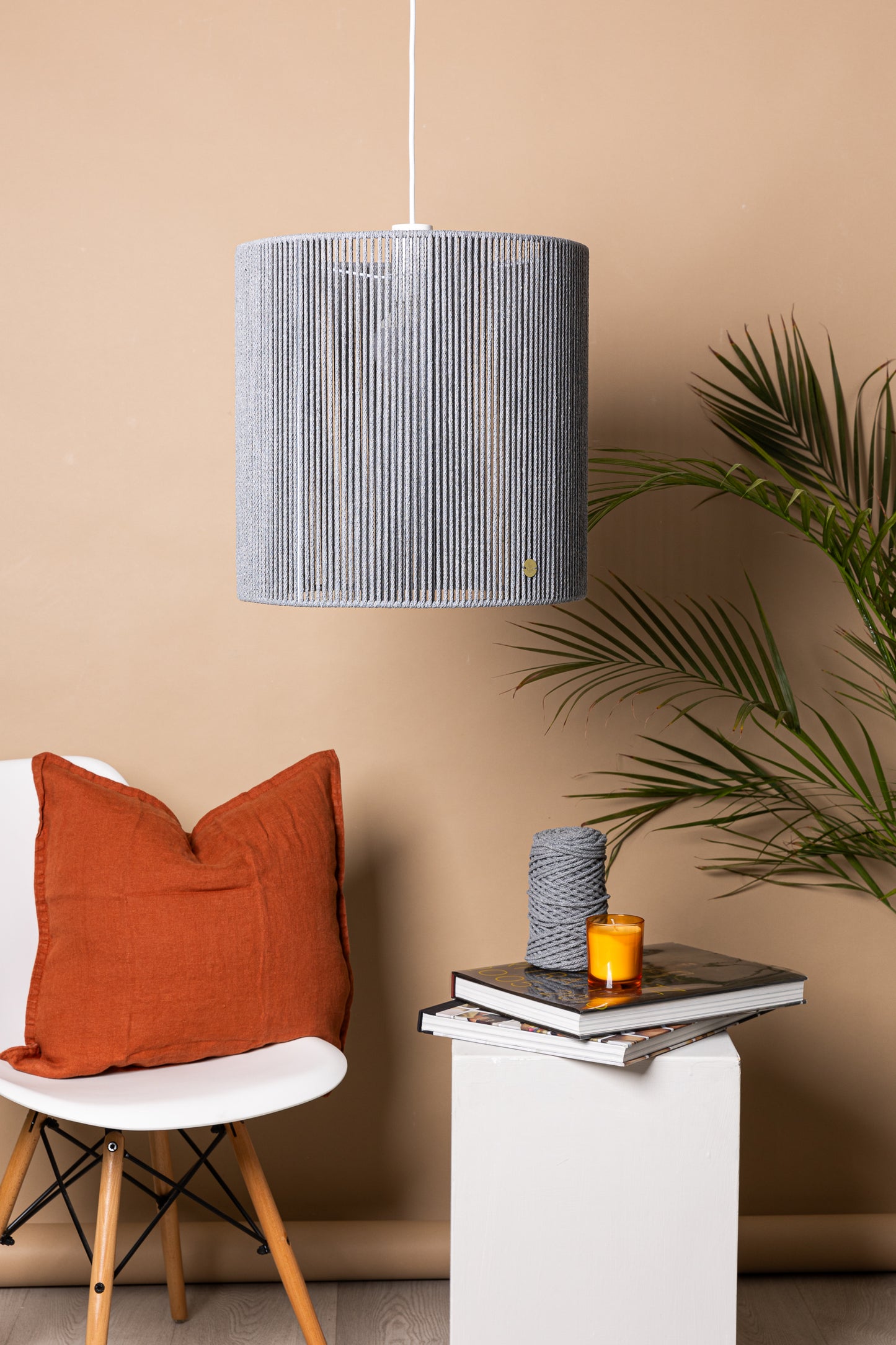 LUM01 — Paralume cilindrico 40 cm - grigio scuro