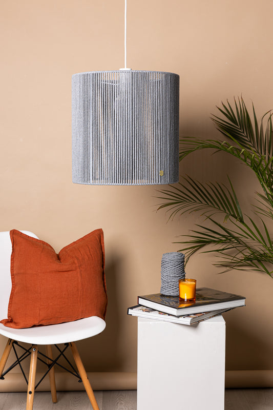 LUM01 — Paralume cilindrico 40 cm - grigio scuro