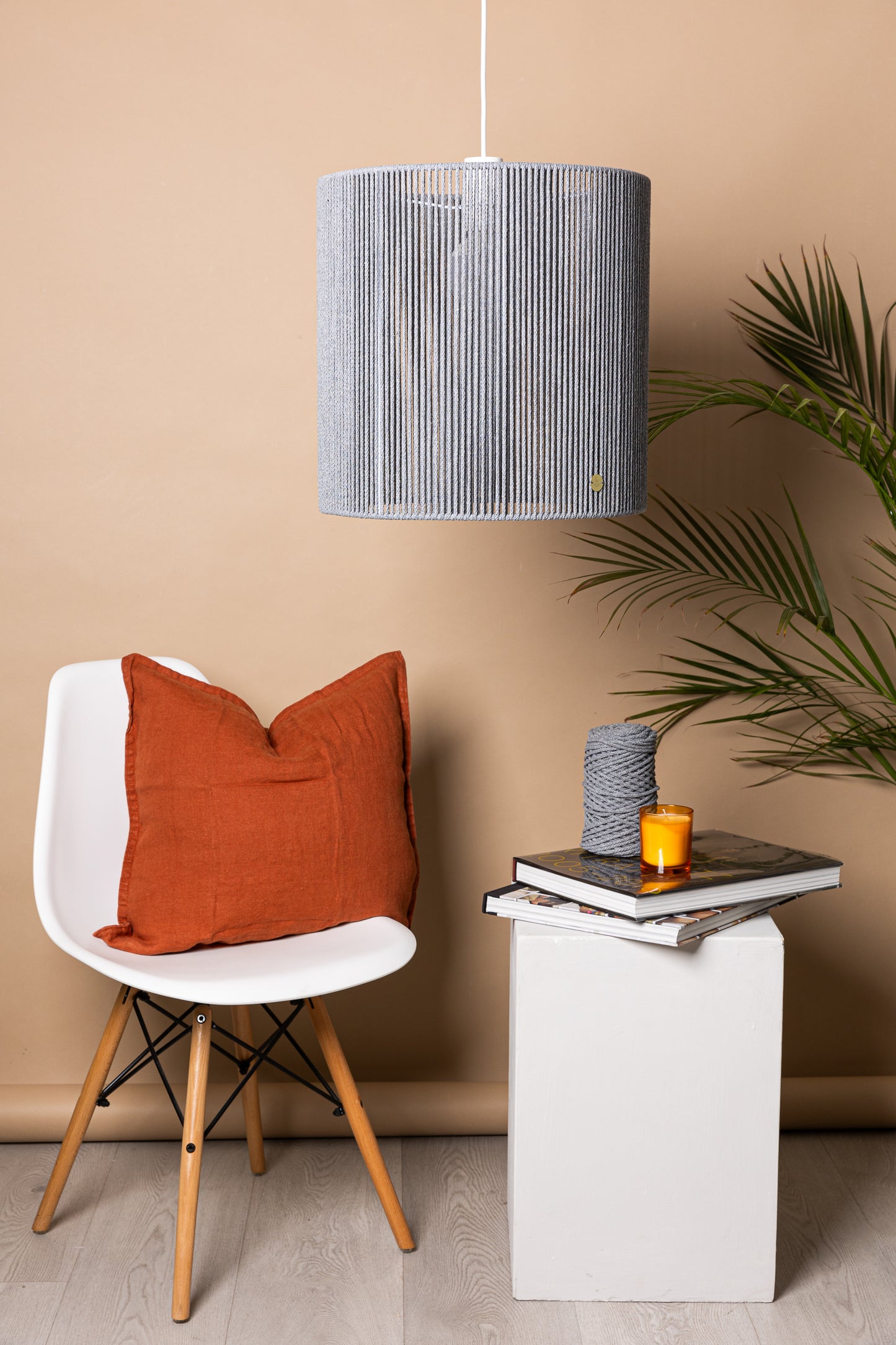 LUM01 — Paralume cilindrico 40 cm - grigio scuro