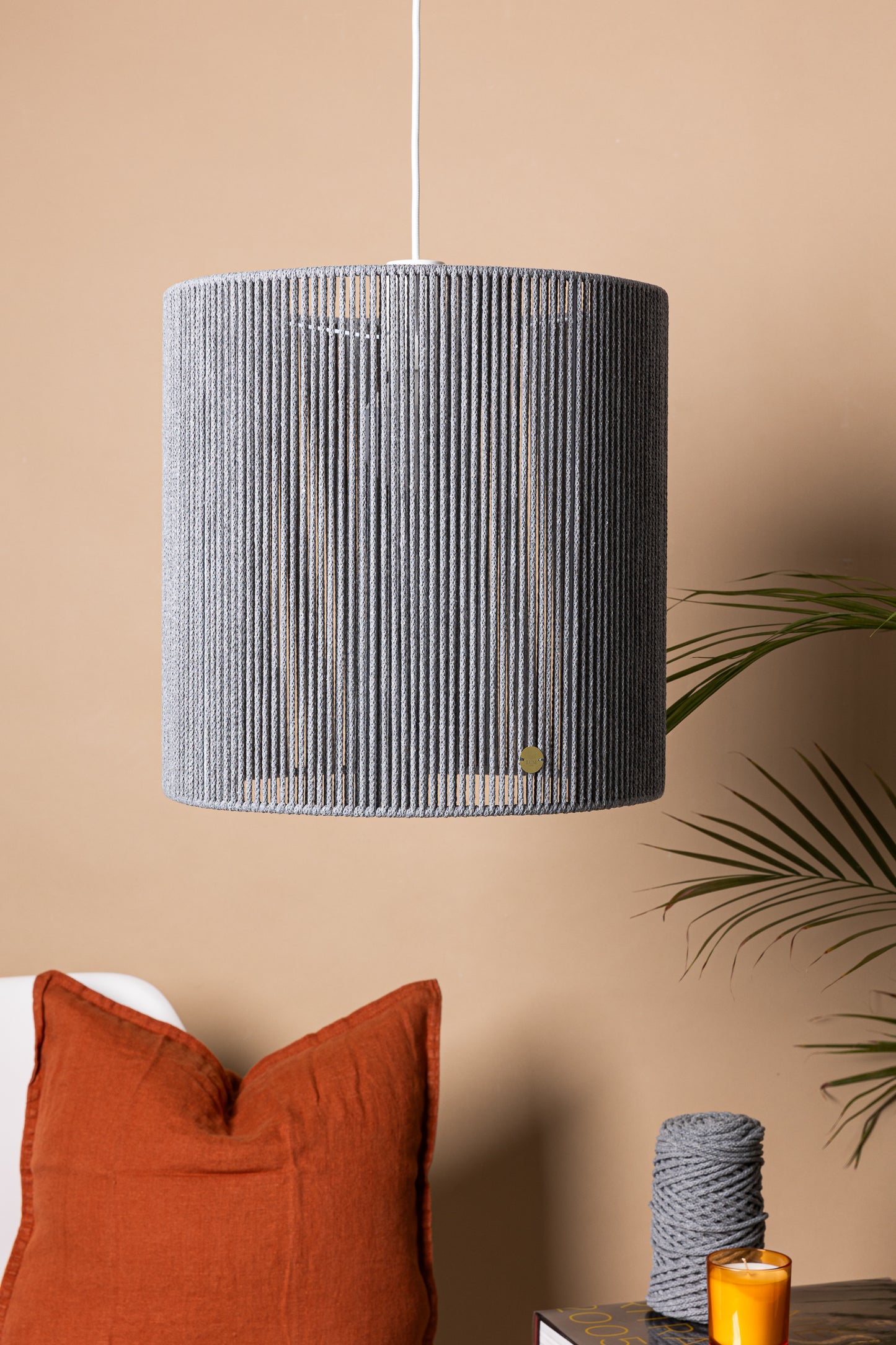 LUM01 — Paralume cilindrico 40 cm - grigio scuro