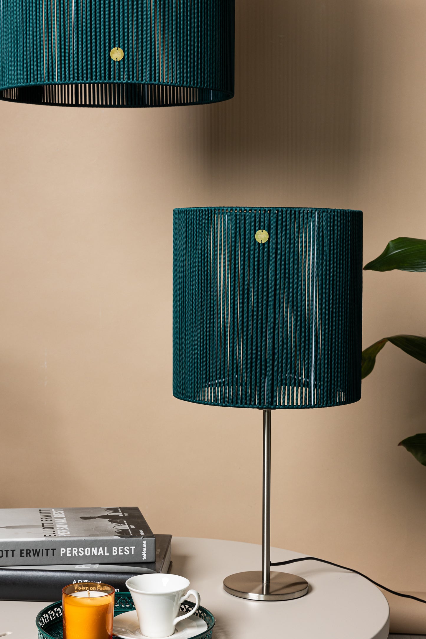 LUM02 — Paralume cilindrico 30 cm - verde scuro