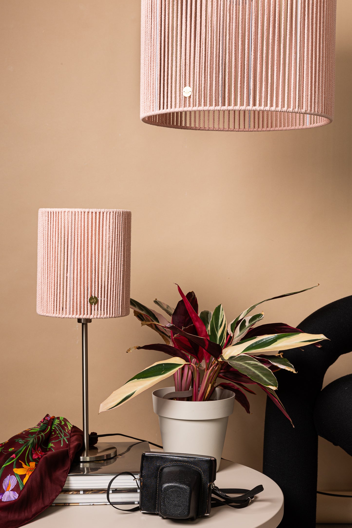 LUM01 — Paralume cilindrico 40 cm - rosa