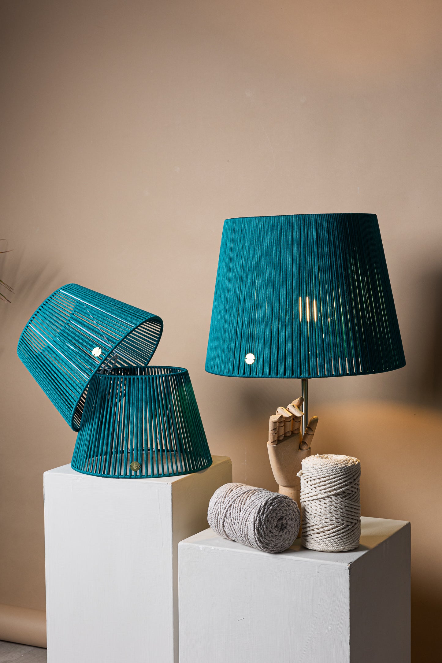 LUM03 — Paralume conico 40 cm - ottanio
